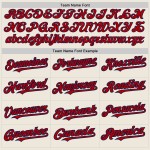 Jersey Red-Navy Colors Cream Authentic Arm Baseball 3 Custom Shapes