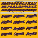 3 Colors Jersey Custom Baseball Purple-Black Arm Gold Shapes Authentic