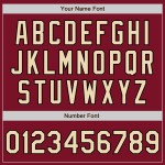 Baseball Crimson Cream-Black Authentic Colors Jersey Shapes Custom City Arm 3