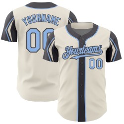 Light Blue-Steel Baseball Authentic Colors Cream Custom Jersey Gray Arm Shapes 3