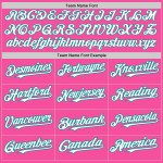 Baseball Pink Shapes 3 White-Teal Arm Custom Colors Authentic Jersey Baseball Pink Shapes 3 White-Teal Arm Custom Colors Authentic Jersey