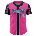 Blue-Black Baseball Arm Jersey Custom Authentic Pink 3 Colors Light Shapes Blue-Black Baseball Arm Jersey Custom Authentic Pink 3 Colors Light Shapes