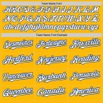 Baseball Gold White-Royal Jersey Colors 3 Authentic Shapes Custom Arm