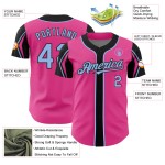 Blue-Black Baseball Arm Jersey Custom Authentic Pink 3 Colors Light Shapes Blue-Black Baseball Arm Jersey Custom Authentic Pink 3 Colors Light Shapes